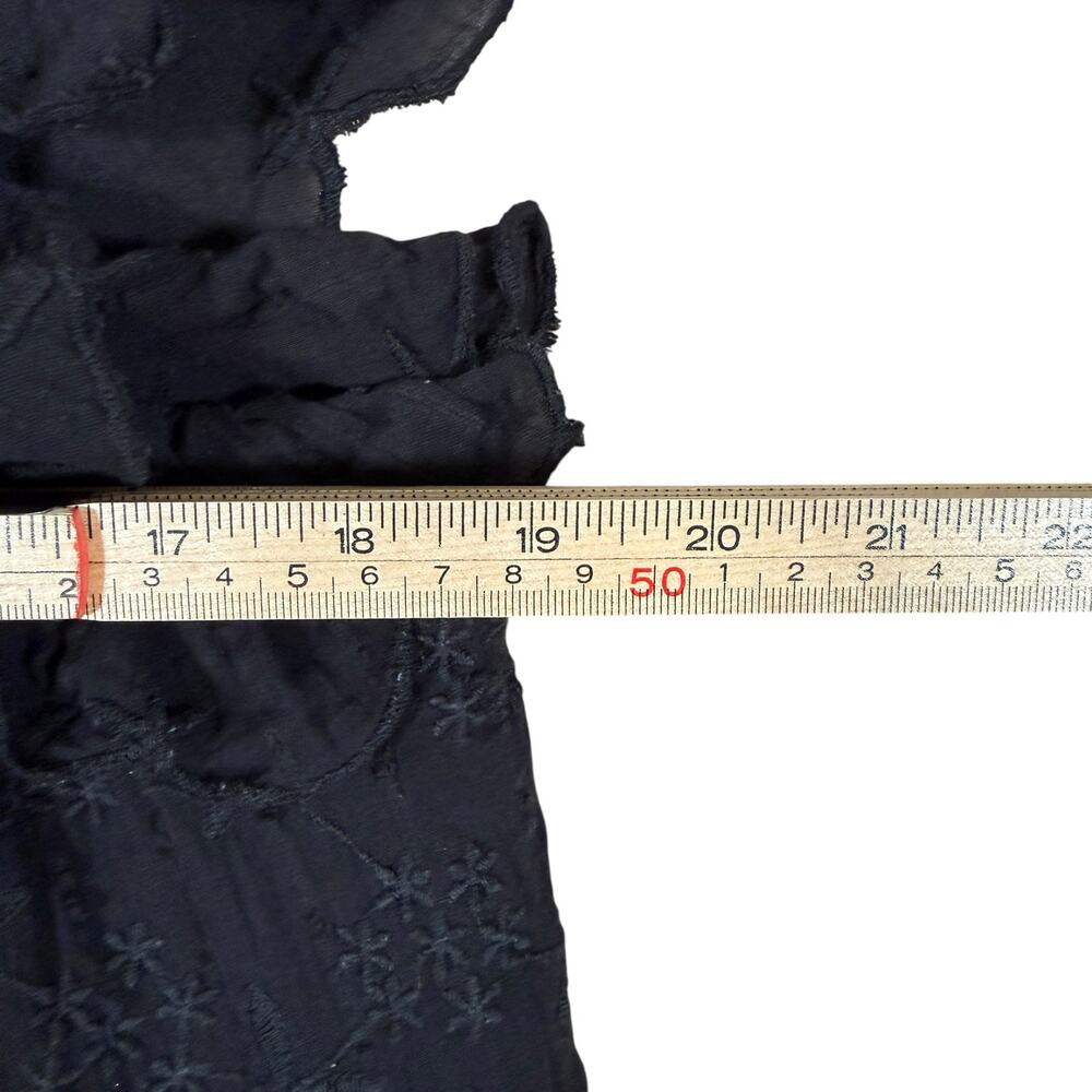 Sundance Greer Black Swiss Dot Embroidered Maxi Cotton Medium Bohemian - Picture 7 of 10